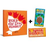 Tony's Chocolonely Geschenkdoos Je wordt Bedankt! - Melk Chocolade Repen - Bedankt Cadeautje Kantoor - Chocoladecadeaus - Fairtrade Chocolade - 2 x 180 gram