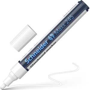 Schneider glasbordmarker - Maxx 245 - wit - glasboard marker - glasbord marker - glasbord stiften - S-124549