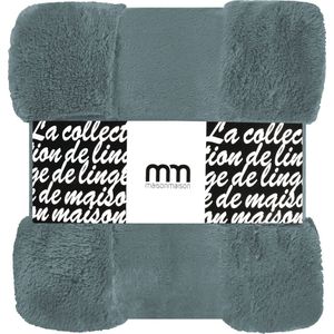 Maison Maison - Plaid - Teddy Bear - Unikleur Mint - 150x200cm