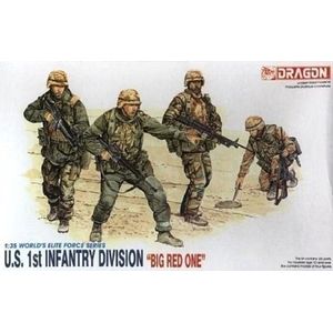 1:35 Dragon 3015 U.S. 1st Infantry Division - Big Red One - Worlds Elite Force Series Plastic Modelbouwpakket