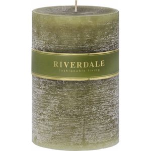 Riverdale - Rustieke Stompkaars salie 10x15cm Groen