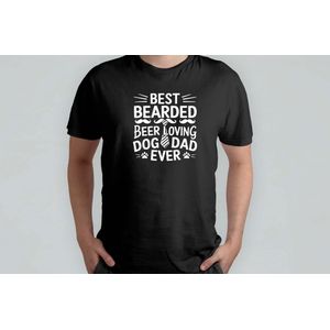 BEST BEARDED BEER LOVER DAD - T Shirt - BeerLover - Funny - CraftBeer - BeerTime - HoppyHour - BierLiefhebber - SpeciaalBier - BierTijd - BierOClock