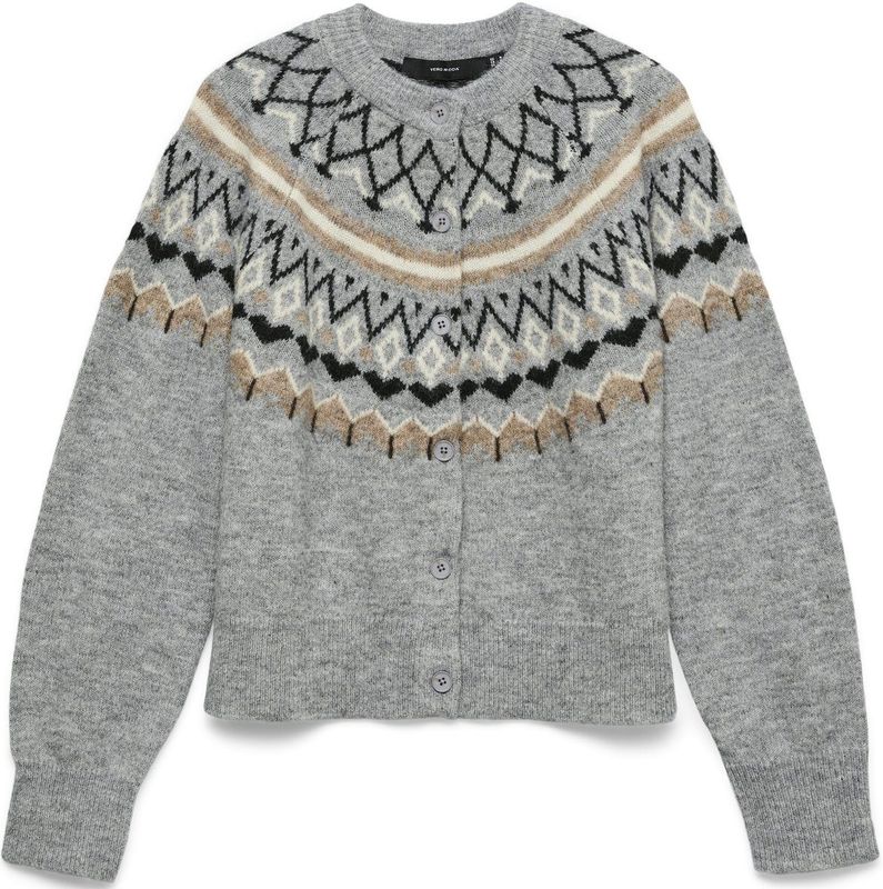 Vero Moda - Vmtammy Ls O-neck Nordic Cardigan - Gemêleerd - Dames