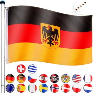 Vlaggenmast - 6.5M - incl vlag Duitse adelaar