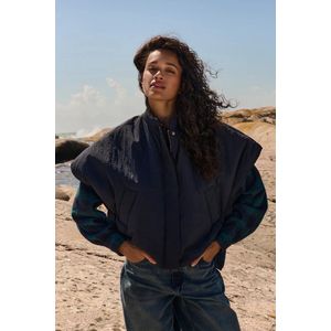 Oscar Jacket - Dark Navy - Tussenjas - Losse Pasvorm - Korte Mouwen