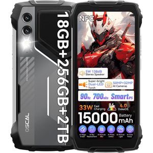 OSCAL - PILOT 1 - Smartphone - Zwart - 6.67 Inch - 16GB RAM - 256GB ROM - 15000mAh