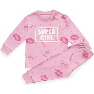 Frogs and Dogs - Pyjama Super Girl - Roze - Maat 62 - Meisjes