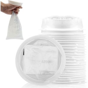 10 stuks 1000 ml Wegwerp Braakzakjes - Portable Auto Braakzak voor Reismisselijkheid - Wit