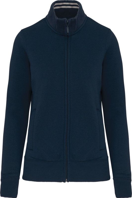 Kariban Damessweater met rits K457 - Navy - M