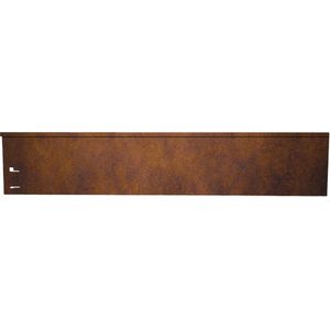 Border, cortenstaal border 113 cm lang, 18,5 cm hoog, borderrand - Eindstuk