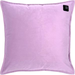 Warmpi® Draadloos Warmtekussen incl. Warmpi® Powerbank (10.000mah) - Fluweel - Lila / Paars - Elektrisch verwarmd sierkussen met geïntegreerde kabel van 3m voor opwarming via stopcontact of USB Poort - 3 standen - Kussen 45x45 cm - Zachte Velvet stof