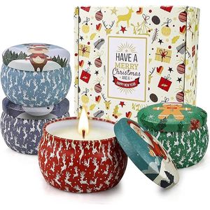 Geurkaarsen set - scented candles, aroma candles, candle gift set 4pcs