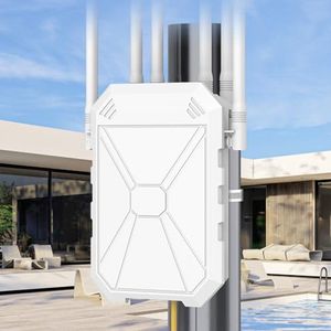 Krachtige Externe Wifi-Repeter met 6 Antennes, Weerbestendig en Gigabit Ethernet