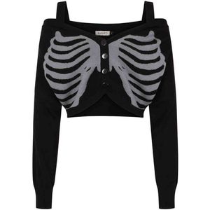 Banned - Ligeia Knitted Cardigan - XL - Zwart