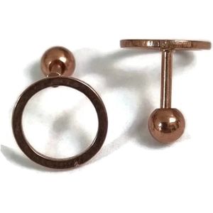 Barbell Piercing 6mm Met Motief - Rosékleur