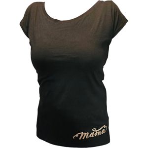 Schitterende Moederdag T-shirt met 'Mama' in Gouden Glitters: Laat Haar Stralen! Maat L
