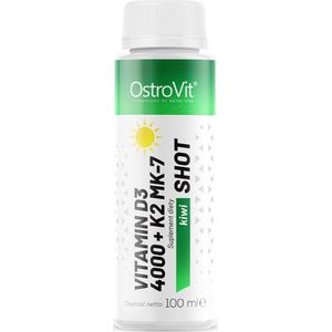 OstroVit - Vitamin D3 4000 IU + K2 MK-7 - Shot 100 ml - kiwi - Laboratory-confirmed quality
