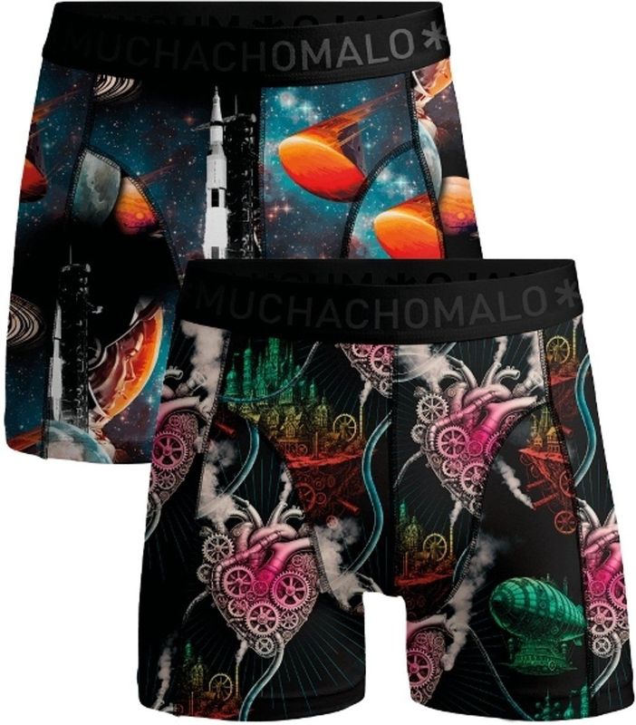 Muchachomalo – Boxershort Heren – Normale Lengte – Onderbroeken Heren – Boxershort – Ondergoed – 95% Katoen – 2 Pack – Maat S