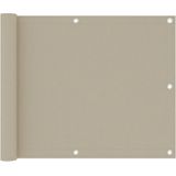 vidaXL - Balkonscherm - 75x500 - cm - oxford - stof - beige