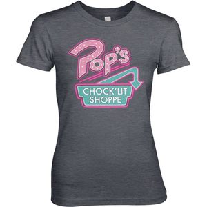 Riverdale Pop's Chock'Lit Shoppe Girly Tee Damen T-Shirt Dark-Heather-S