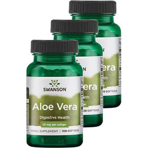 Swanson | Aloe Vera 25mg | 100 softgels | 3 stuks | 3 x 100 softgels
