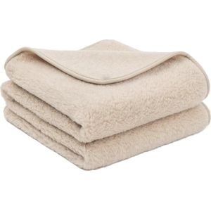 Wollen wiegdeken - 75x100cm - Enkellaags - Merinowol - Amandel