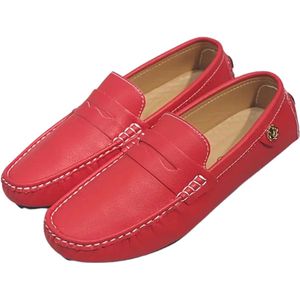 Bovista Loafers Heren - Met Hak - Herenschoenen - Instappers - Rood - Maat 39.5