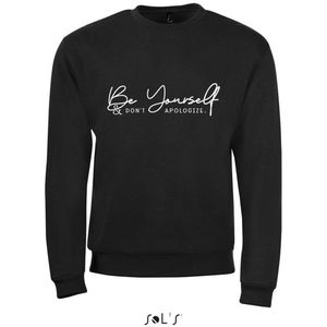 Sweatshirt 2-159 Be Yourself - Zwart, L
