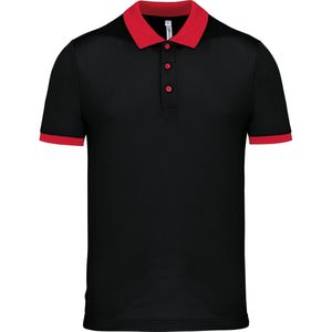 PROACT® Heren-sportpolo PA489 - BLACK / RED - L