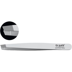 Rojafit Professionele Pincet schuin 9,5 cm-Sleet Grey