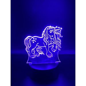 Hilset Creative 3D led lamp – unicorn