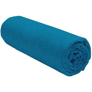 Hoeslaken uni chiné zeeblauw flanel