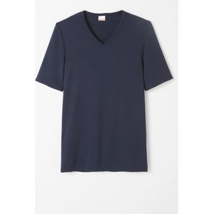 Damart - T-shirt met V-hals, korte mouwen en klassieke gebreide Thermolactyl-stof - Heren - Blauw - 3XL