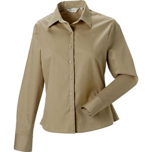 Russell - Collectie - Lange Mouw Klassiek Twill Shirt - Khaki