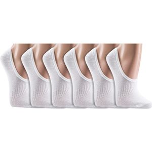Footies | No show sokken | Kleur: Wit | Diverse maten | 6 paar