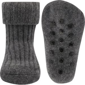 Antslipsok WOL Ewers Grijze Ribstof met Omslag-27/30