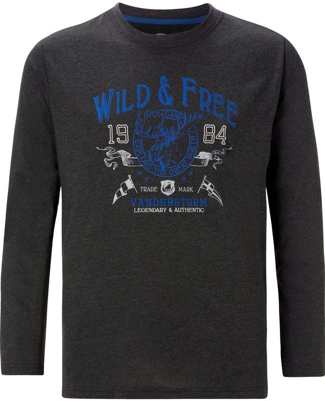 Shirt met lange mouwen STAAF donkergrijs