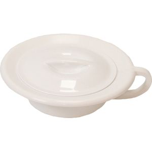 Premis Kunststof Ondersteek Volwassenen – Autoclaveerbaar – Incl. Deksel – diameter 32 cm - Wit