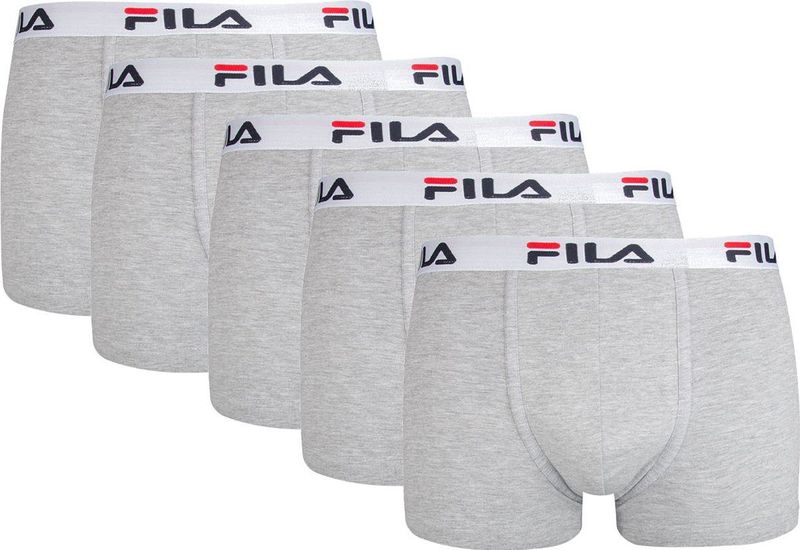 FILA - Heren Basic Boxershorts - Grijs - 5 Pack