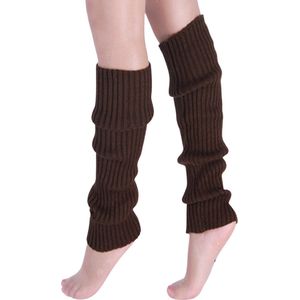 Beenwarmers - Dames - Overknee - Ballet - Wol - Kniekousen - Leg Warmers - Warm - Koffie