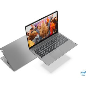 Lenovo IdeaPad 5 Intel® Core™ i7 i7-1165G7 Laptop 39,6 cm (15.6") Full HD 16 GB DDR4-SDRAM 512 GB SSD NVIDIA GeForce MX450 Wi-Fi 5 (802.11ac) Windows 10 Home Grijs, Platina