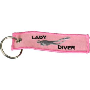 Procean sleutelhanger lady diver roze 2 stuks