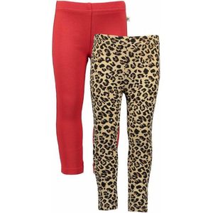 Blue Seven 2 PACK Bio Basic all season legging Panter en Rood - Maat 128
