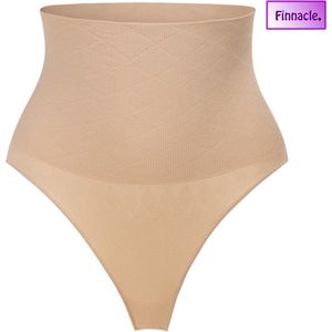 Finnacle Hoge Taille Tummy Controll Thong Panty Body Shaper Beige XL