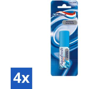 4 x Aquafresh Mondspray 15 ml - Mondspray - Verfrissende Adem - Antibacterieel - Mondgezondheid - Frisse Adem