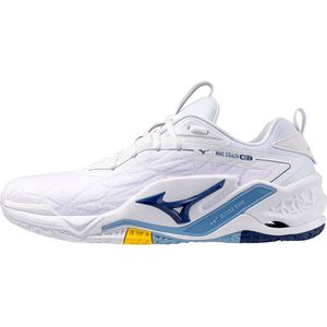 Mizuno - WAVE STEALTH NEO 2 - Handbalschoenen - Wit/BellwetherBlauw/BelAirBlu