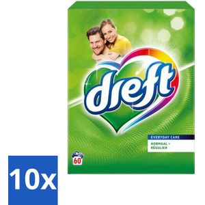 10 x Dreft Poeder Wasmiddel Professional 60 Wasbeurten 3,9 kg - Waspoeder - Gekleurde Was - Kleurbescherming - Waspoeder Voor Kleding - Waspoeder Voor Gekleurde Kleding