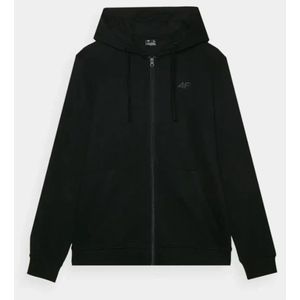 4F M1466 Heren Zwarte Ritssweater XXL Regular Fit - Comfort & Stijl voor Sport en Dagelijks Gebruik