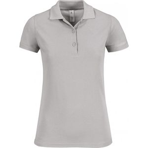 Polo Dames M B&C Kraag met knopen Korte mouw Pacific Grey 100% Katoen