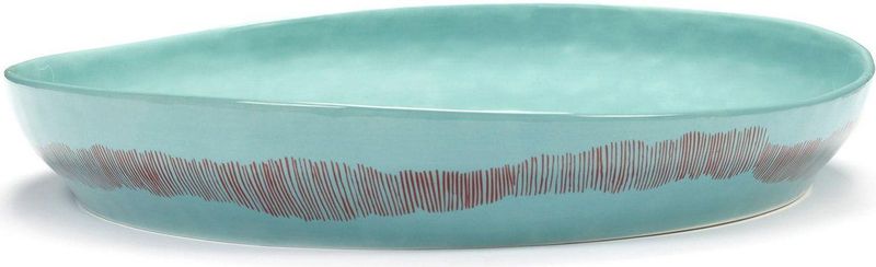 Serax Feast By Ottolenghi Serveerschaal Ø36 Azure Stripes Red